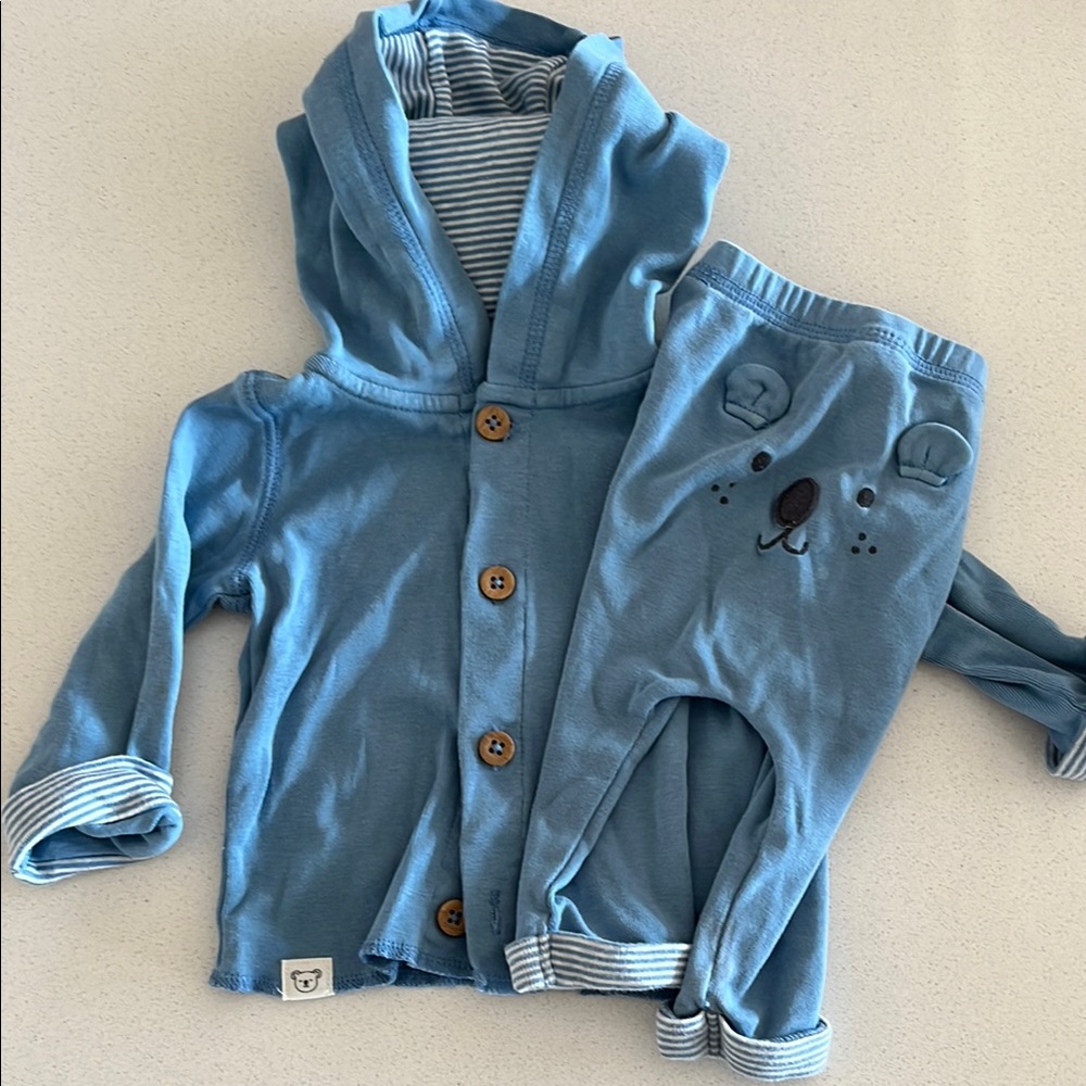 Cater’s Blue Baby Hoodie and Pants Set